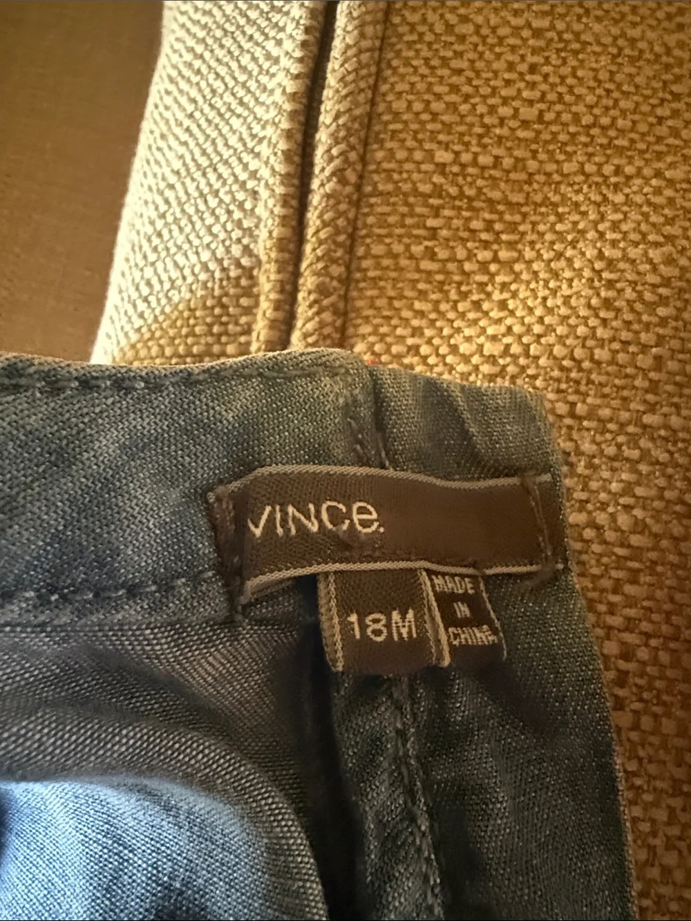 Vince Baby Blue Denim 100% Tencel Dress size 18 months